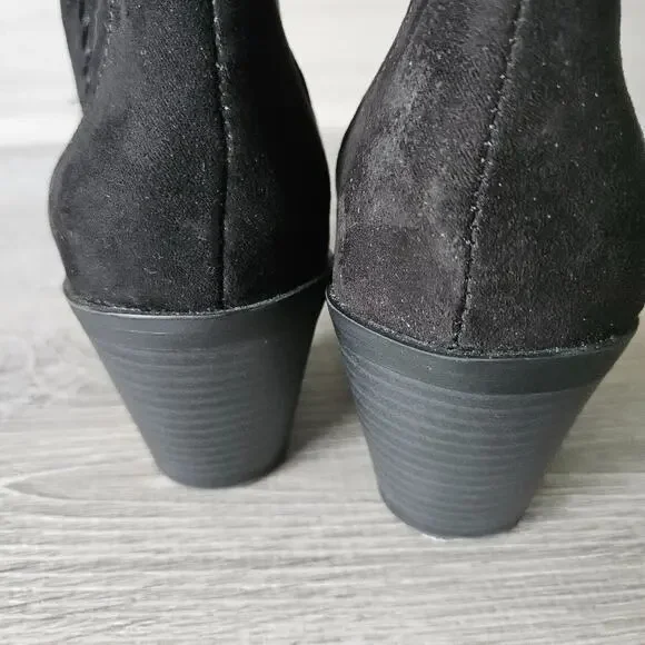 Carlos by Carlos Santana Black Over the Knee Boots with Red Floral Embroidery - Picture 12 of 15